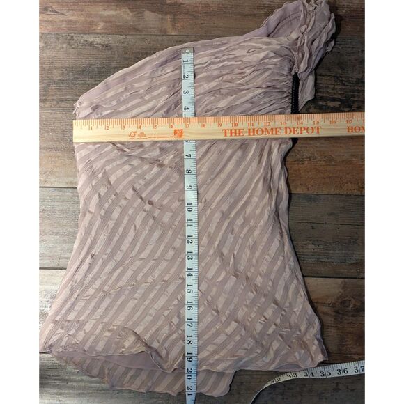 Bebe S Light Pink One Shoulder Top - Picture 3 of 4